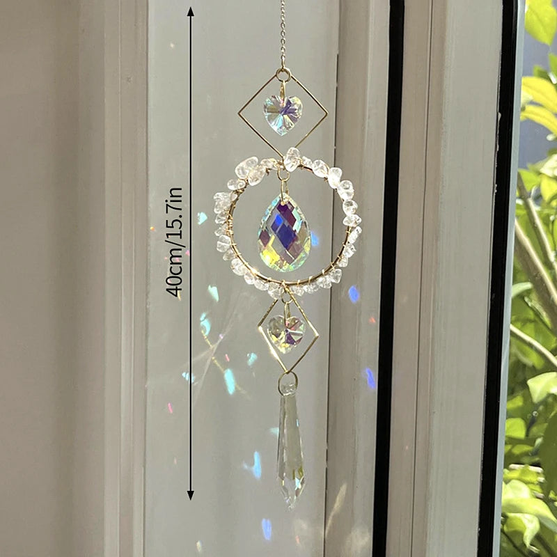 Suncatcher Wind Chimes Outdoor Wind Chimes Garden Decorations Crystals Wind Music Wall Decor Suncatcher To Hang Window