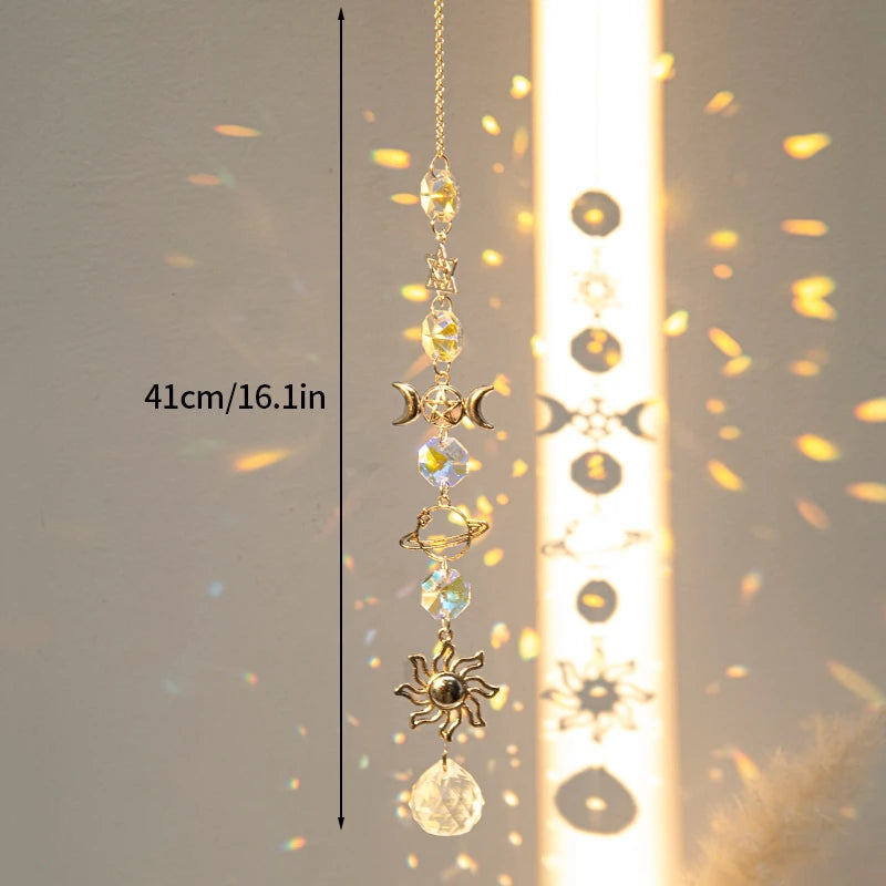 Suncatcher Wind Chimes Outdoor Wind Chimes Garden Decorations Crystals Wind Music Wall Decor Suncatcher To Hang Window