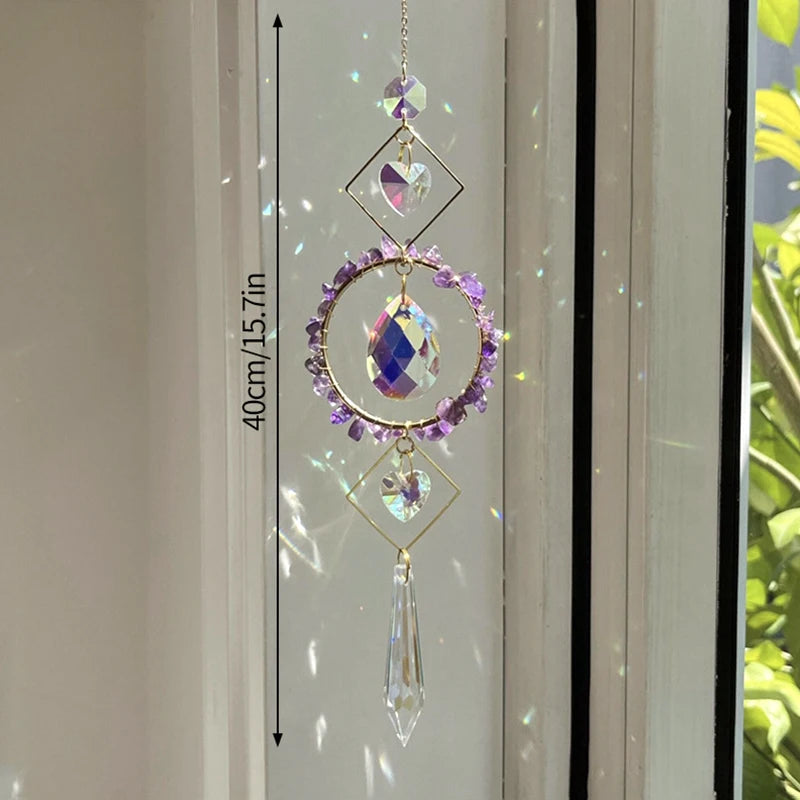 Suncatcher Wind Chimes Outdoor Wind Chimes Garden Decorations Crystals Wind Music Wall Decor Suncatcher To Hang Window