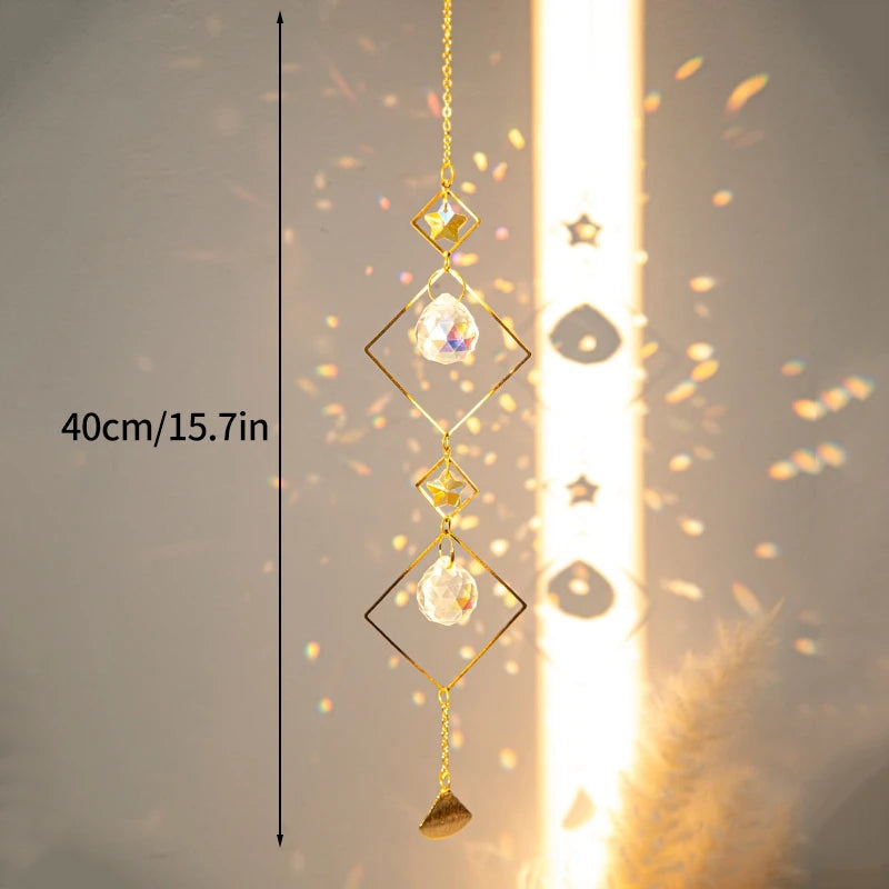 Suncatcher Wind Chimes Outdoor Wind Chimes Garden Decorations Crystals Wind Music Wall Decor Suncatcher To Hang Window