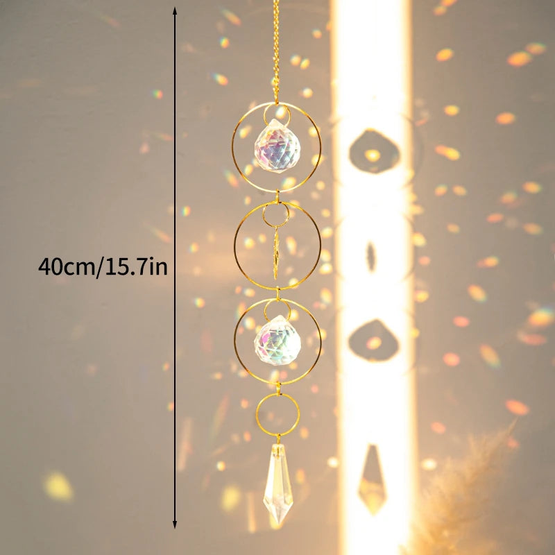 Suncatcher Wind Chimes Outdoor Wind Chimes Garden Decorations Crystals Wind Music Wall Decor Suncatcher To Hang Window