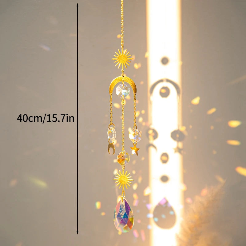 Suncatcher Wind Chimes Outdoor Wind Chimes Garden Decorations Crystals Wind Music Wall Decor Suncatcher To Hang Window