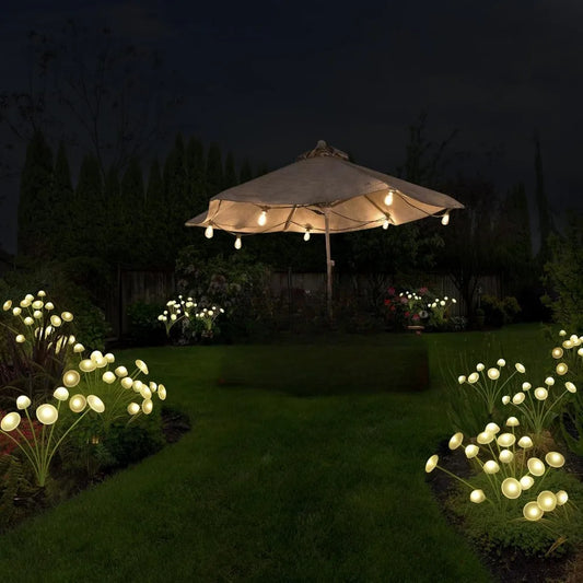 Solar Garden Lights Dual Mode LED Solar Mushroom Lights Waterproof Decor Yard Patio Pathway Jellyfish for Garden Ambiance