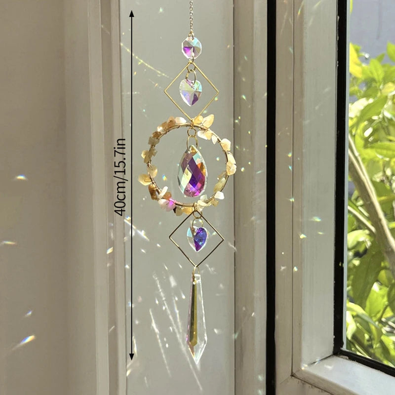 Suncatcher Wind Chimes Outdoor Wind Chimes Garden Decorations Crystals Wind Music Wall Decor Suncatcher To Hang Window