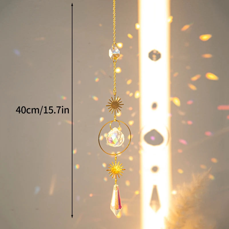 Suncatcher Wind Chimes Outdoor Wind Chimes Garden Decorations Crystals Wind Music Wall Decor Suncatcher To Hang Window