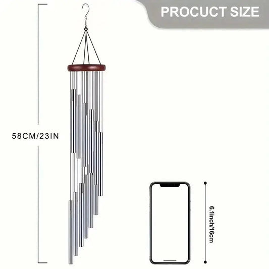 New 12 Tubes Wind Chimes Aluminum Waterproof Wind Chimes Bells Decor For Home Outdoor Yard Decoration Large Wind Chimes Bells
