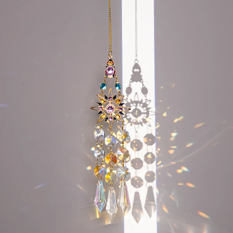 Suncatcher Wind Chimes Outdoor Wind Chimes Garden Decorations Crystals Wind Music Wall Decor Suncatcher To Hang Window