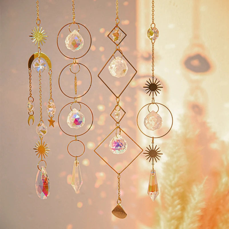 Suncatcher Wind Chimes Outdoor Wind Chimes Garden Decorations Crystals Wind Music Wall Decor Suncatcher To Hang Window