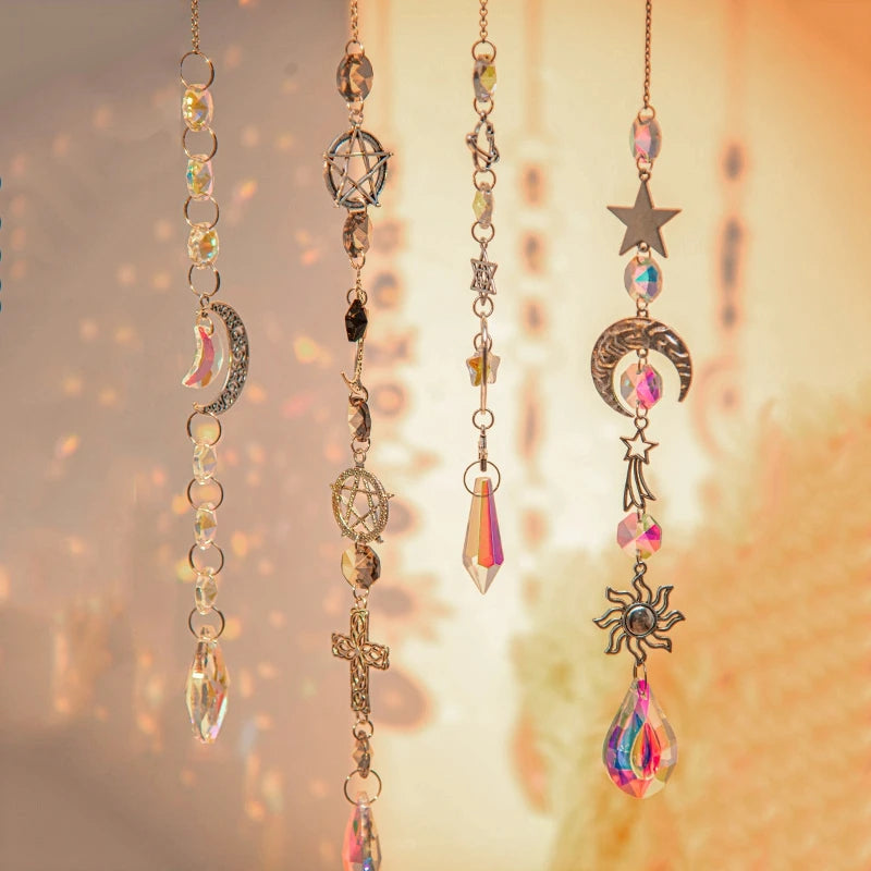 Suncatcher Wind Chimes Outdoor Wind Chimes Garden Decorations Crystals Wind Music Wall Decor Suncatcher To Hang Window