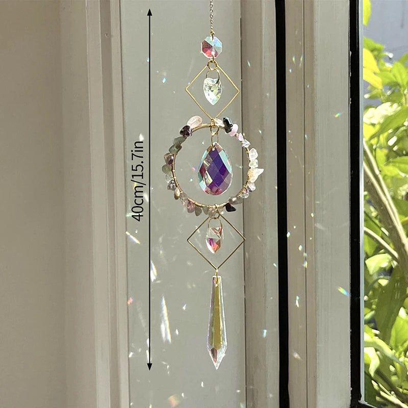 Suncatcher Wind Chimes Outdoor Wind Chimes Garden Decorations Crystals Wind Music Wall Decor Suncatcher To Hang Window