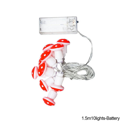 20 Leds Mushroom LED Fairy Lights USB/Battery String Light   Christmas Party Gift Fairy Indoor Decorative Atmosphere Light