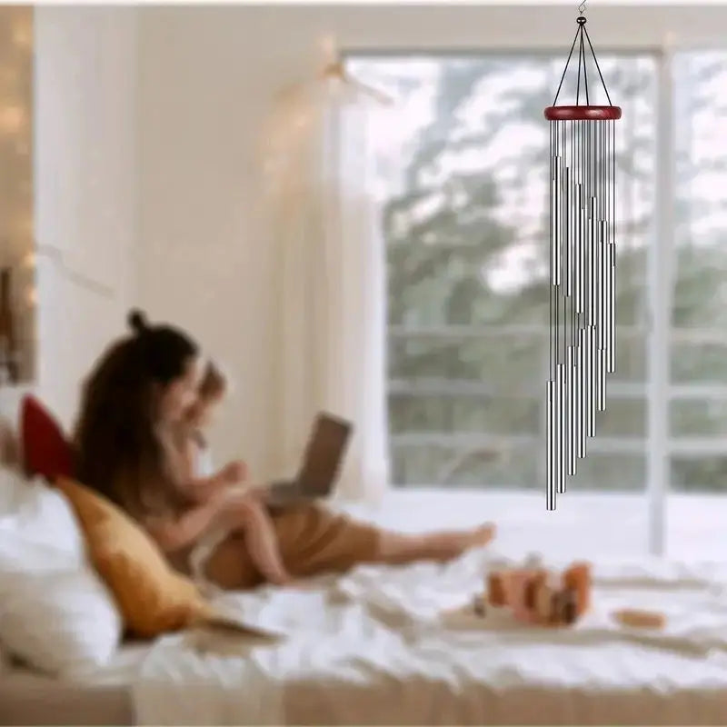 New 12 Tubes Wind Chimes Aluminum Waterproof Wind Chimes Bells Decor For Home Outdoor Yard Decoration Large Wind Chimes Bells