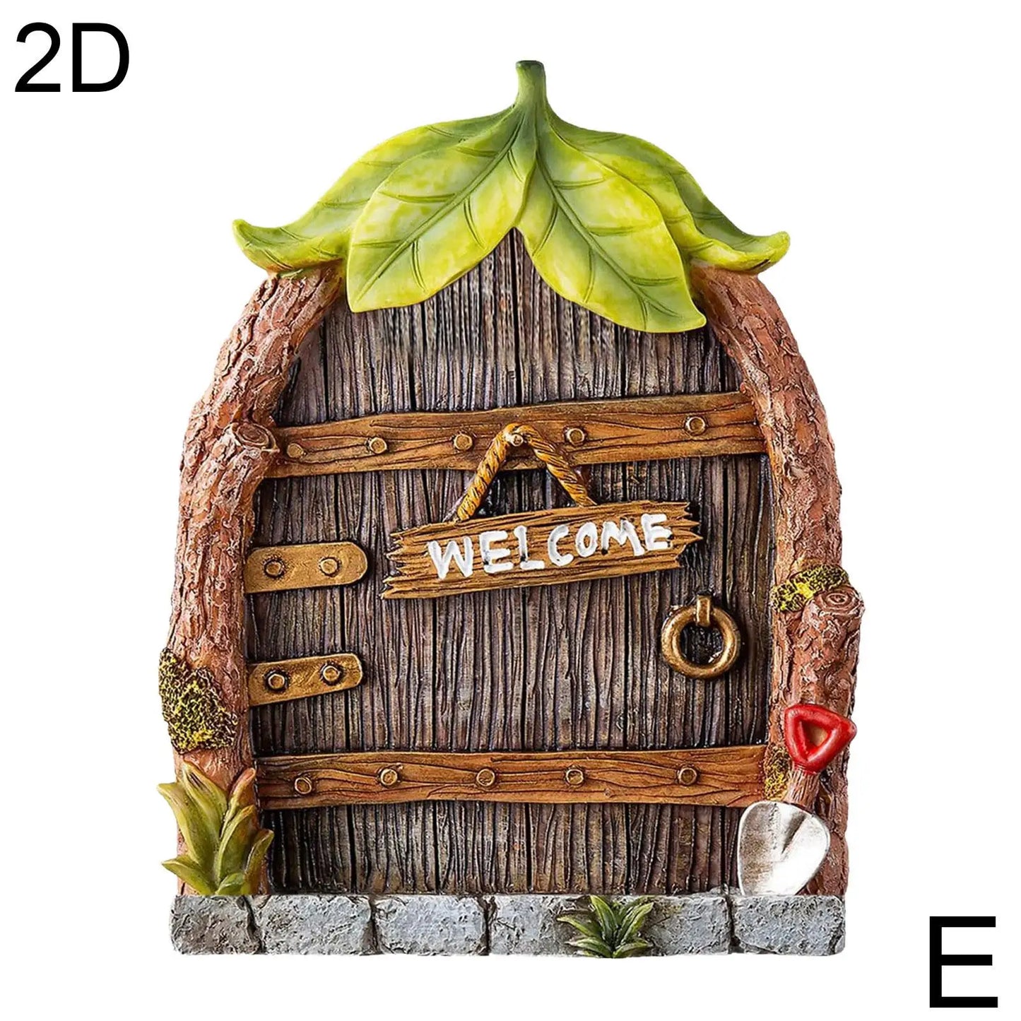 2D Fairy Garden Miniatures Gnome Window Door Set Pendant Glow In The Dark Creative Ornaments Crafts Fairy Garden Decorations