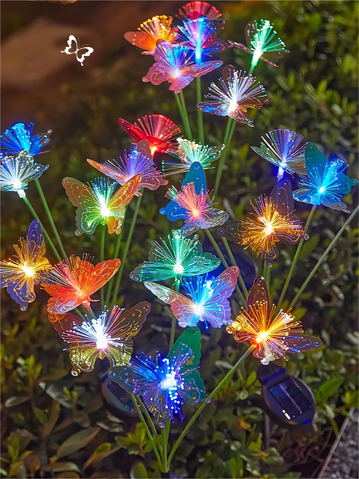 Garden Solar Butterfly Lights Outdoor 6LED Decor Light Waterproof Stake Lights For Yard Pathway Patio