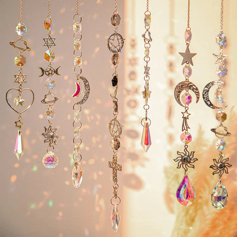 Suncatcher Wind Chimes Outdoor Wind Chimes Garden Decorations Crystals Wind Music Wall Decor Suncatcher To Hang Window