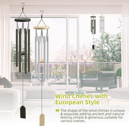 6 Tubes Wind Chimes Garden Outdoor Living Decoration Metal Wind Chimes Hanging Ornament