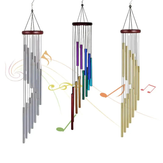 New 12 Tubes Wind Chimes Aluminum Waterproof Wind Chimes Bells Decor For Home Outdoor Yard Decoration Large Wind Chimes Bells