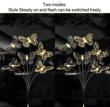 Garden Solar Butterfly Lights Outdoor 6LED Decor Light Waterproof Stake Lights For Yard Pathway Patio
