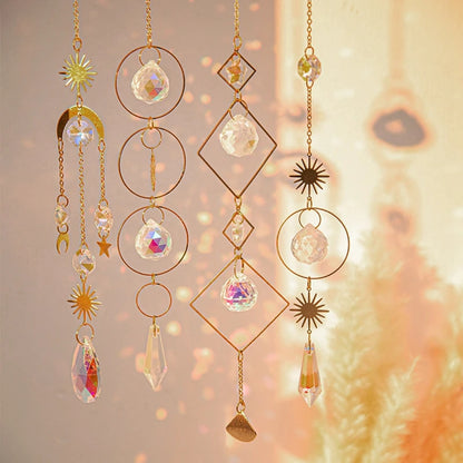 Suncatcher Wind Chimes Outdoor Wind Chimes Garden Decorations Crystals Wind Music Wall Decor Suncatcher To Hang Window