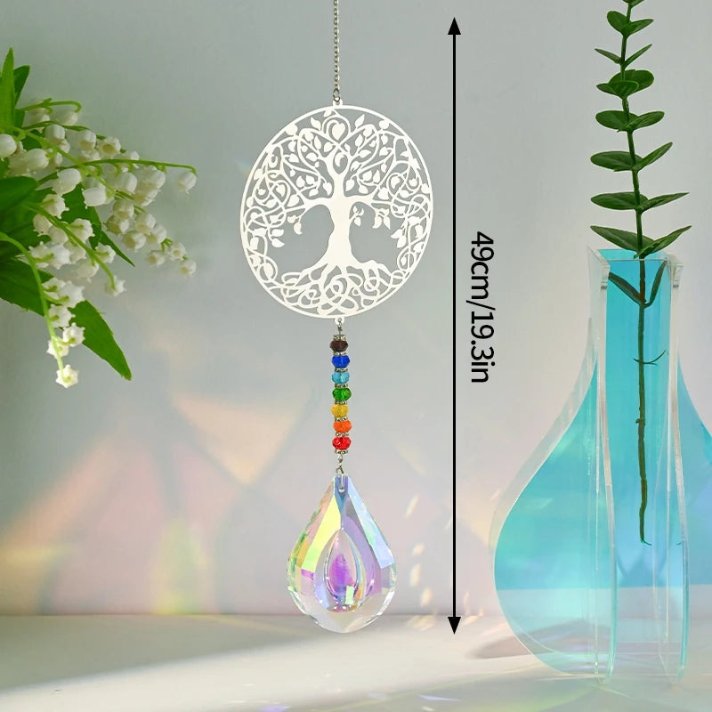 Suncatcher Wind Chimes Outdoor Wind Chimes Garden Decorations Crystals Wind Music Wall Decor Suncatcher To Hang Window