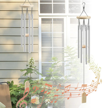 6 Tubes Wind Chimes Garden Outdoor Living Decoration Metal Wind Chimes Hanging Ornament