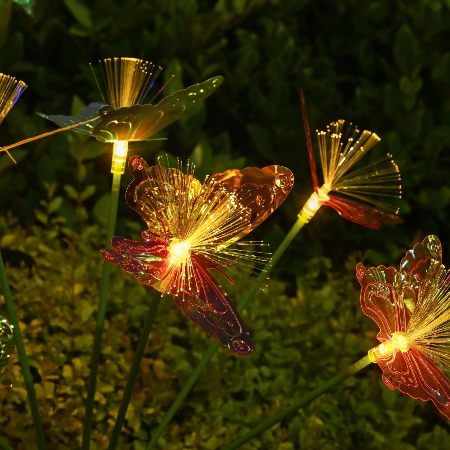 Garden Solar Butterfly Lights Outdoor 6LED Decor Light Waterproof Stake Lights For Yard Pathway Patio