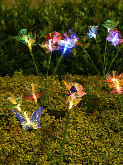Garden Solar Butterfly Lights Outdoor 6LED Decor Light Waterproof Stake Lights For Yard Pathway Patio